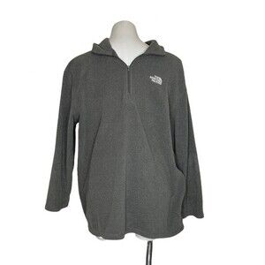 THE NORTH FACE Grey 100 Microvelour Glacier 1/4 Zip Pullover Men’s Size Large